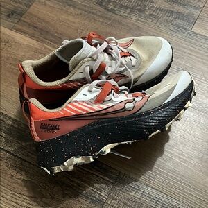 Saucony Athletic Shoes in Cream and Orange